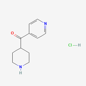 molecular formula C11H15ClN2O B8018129 Piperidin-4-yl(pyridin-4-yl)methanone hydrochloride 