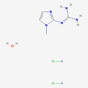 molecular formula C5H13Cl2N5O B8018140 1-(1-methyl-1H-imidazol-2-yl)guanidine dihydrochloride hydrate 