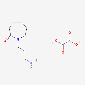 molecular formula C11H20N2O5 B8018151 1-(3-Aminopropyl)azepan-2-one oxalate 