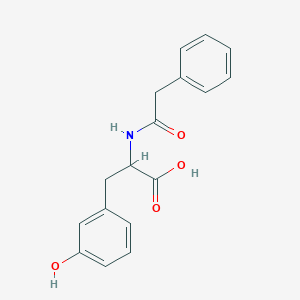 molecular formula C17H17NO4 B8018179 3-(3-Hydroxyphenyl)-2-[(2-phenylacetyl)amino]propanoic acid 