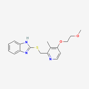 molecular formula C17H19N3O2S B8018192 2-[(4-Methoxyethoxy-3-methyl-2-pyridinyl)-methylthio]-benzimidazole 