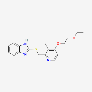 molecular formula C18H21N3O2S B8018211 2-[(4-Ethoxyethoxy-3-methyl-2-pyridinyl)-methylthio]-benzimidazole 