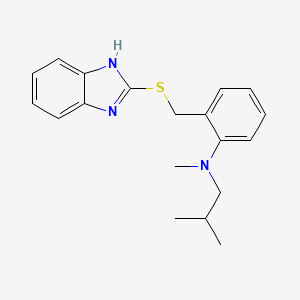 molecular formula C19H23N3S B8018229 2-[2-(Methylisobutylamino)benzylthio]-1H-benzimidazole 