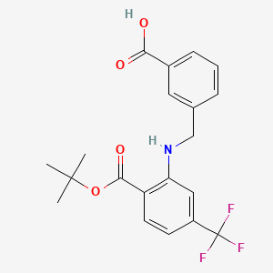 3-[[2-[(2-Methylpropan-2-yl)oxycarbonyl]-5-(trifluoromethyl)anilino]methyl]benzoic acid