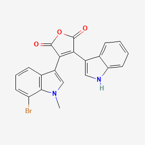molecular formula C21H13BrN2O3 B8018271 3-(7-bromo-1-methylindol-3-yl)-4-(1H-indol-3-yl)furan-2,5-dione 