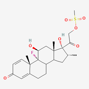 molecular formula C23H31FO7S B8018290 Dexamethasone 21-methanesulfonate 