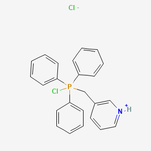 molecular formula C24H22Cl2NP B8018299 Chloro-triphenyl-(pyridin-1-ium-3-ylmethyl)-lambda5-phosphane;chloride 