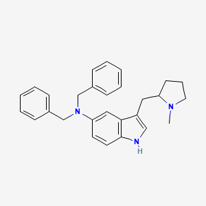 molecular formula C28H31N3 B8018323 N,N-dibenzyl-3-[(1-methylpyrrolidin-2-yl)methyl]-1H-indol-5-amine 