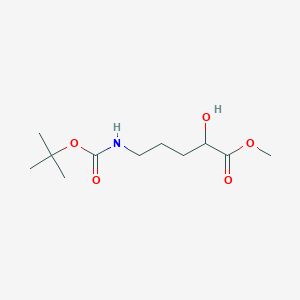 molecular formula C11H21NO5 B8018418 5-Tert-butoxycarbonylamino-2-hydroxy-pentanoic acid methyl ester 