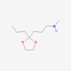 molecular formula C10H21NO2 B8018421 Methyl[3-(2-propyl-1,3-dioxolan-2-yl)propyl]amine 