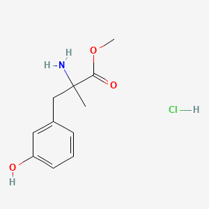 molecular formula C11H16ClNO3 B8018427 DL-2-Methyl-3-(3-hydroxyphenyl)alanine methyl ester CAS No. 60573-86-6