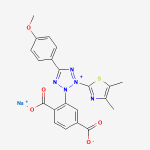 molecular formula C21H16N5NaO5S B8018430 Sodium;2-[3-(4,5-dimethyl-1,3-thiazol-2-yl)-5-(4-methoxyphenyl)tetrazol-3-ium-2-yl]terephthalate 