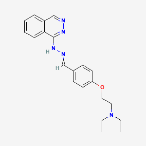 molecular formula C21H25N5O B8018447 N-[[4-[2-(diethylamino)ethoxy]phenyl]methylideneamino]phthalazin-1-amine 
