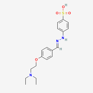 molecular formula C19H25N3O4S B8018451 4-[(2E)-2-[[4-[2-(diethylamino)ethoxy]phenyl]methylidene]hydrazinyl]benzenesulfonic acid 