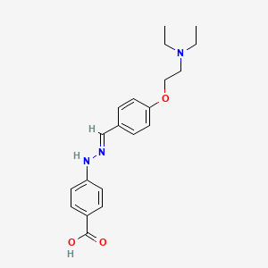 4-[(2E)-2-[[4-[2-(diethylamino)ethoxy]phenyl]methylidene]hydrazinyl]benzoic acid