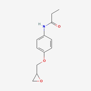 molecular formula C12H15NO3 B8018470 N-[4-(oxiran-2-ylmethoxy)phenyl]propanamide 