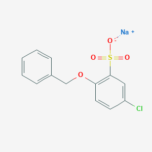 molecular formula C13H10ClNaO4S B8018495 Sodium;5-chloro-2-phenylmethoxybenzenesulfonate 