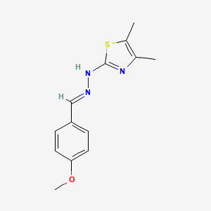 molecular formula C13H15N3OS B8018514 Anisaldehyde 4,5-dimethylthiazolyl-hydrazone 