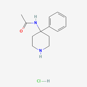 molecular formula C13H19ClN2O B8018518 4-Phenyl-4-acetylaminopiperidine hydrochloride 