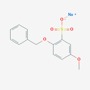 molecular formula C14H13NaO5S B8018542 Sodium;5-methoxy-2-phenylmethoxybenzenesulfonate 