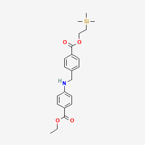 molecular formula C22H29NO4Si B8018578 2-Trimethylsilylethyl 4-[(4-ethoxycarbonylanilino)methyl]benzoate 