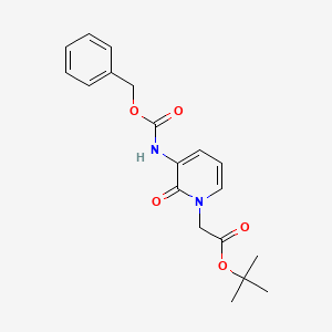 molecular formula C19H22N2O5 B8018599 (3-Benzyloxycarbonylamino-2-oxo-2h-pyridin-1-yl)acetic acid tert-butyl ester 