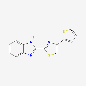 2-(1H-benzimidazol-2-yl)-4-thiophen-2-yl-1,3-thiazole