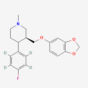 molecular formula C20H22FNO3 B8018653 (3S)-3-(1,3-benzodioxol-5-yloxymethyl)-1-methyl-4-(2,3,5,6-tetradeuterio-4-fluorophenyl)piperidine 