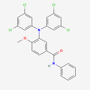 molecular formula C26H18Cl4N2O2 B8018655 3-(3,5-dichloro-N-(3,5-dichlorophenyl)anilino)-4-methoxy-N-phenylbenzamide 