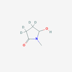 molecular formula C5H9NO2 B8018701 3,3,4,4-Tetradeuterio-5-hydroxy-1-methylpyrrolidin-2-one 
