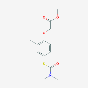molecular formula C13H17NO4S B8018707 Methyl 2-[4-(dimethylcarbamoylsulfanyl)-2-methylphenoxy]acetate 