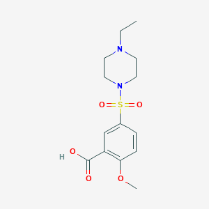 molecular formula C14H20N2O5S B8018722 5-(4-Ethylpiperazin-1-yl)sulfonyl-2-methoxybenzoic acid 