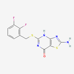 molecular formula C12H8F2N4OS2 B8018744 CID 11738893 