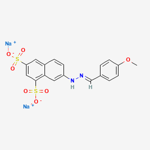 disodium;7-[(2E)-2-[(4-methoxyphenyl)methylidene]hydrazinyl]naphthalene-1,3-disulfonate