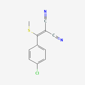 molecular formula C11H7ClN2S B8018843 2-(alpha-Methylthio-4-chlorobenzylidene)malononitrile 