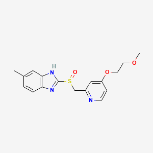 molecular formula C17H19N3O3S B8018845 2-[[4-(2-methoxyethoxy)pyridin-2-yl]methylsulfinyl]-6-methyl-1H-benzimidazole 