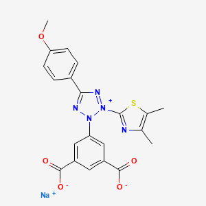 molecular formula C21H16N5NaO5S B8018853 Sodium;5-[3-(4,5-dimethyl-1,3-thiazol-2-yl)-5-(4-methoxyphenyl)tetrazol-3-ium-2-yl]benzene-1,3-dicarboxylate 
