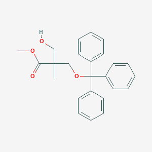 molecular formula C25H26O4 B8018881 Methyl 2-(hydroxymethyl)-2-methyl-3-trityloxypropanoate 
