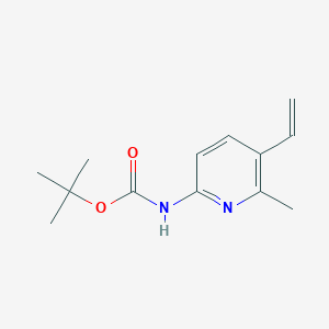 molecular formula C13H18N2O2 B8018893 tert-butyl N-(5-ethenyl-6-methylpyridin-2-yl)carbamate 