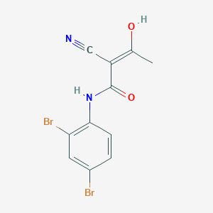 (E)-2-cyano-N-(2,4-dibromophenyl)-3-hydroxybut-2-enamide