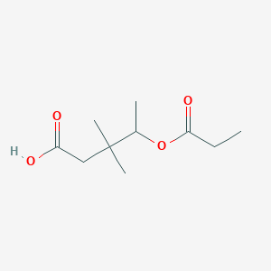 molecular formula C10H18O4 B8018922 3,3-Dimethyl-4-propanoyloxypentanoic acid 