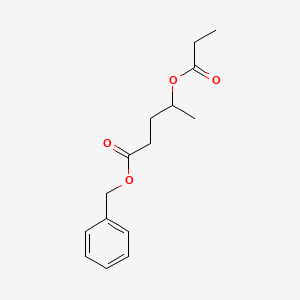 molecular formula C15H20O4 B8018923 Benzyl 4-propanoyloxypentanoate 