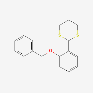 molecular formula C17H18OS2 B8018954 2-(2-Phenylmethoxyphenyl)-1,3-dithiane 