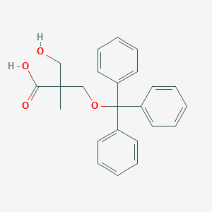 molecular formula C24H24O4 B8018973 2-(Hydroxymethyl)-2-methyl-3-trityloxypropanoic acid 