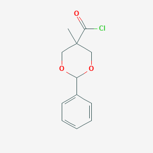molecular formula C12H13ClO3 B8018979 5-Methyl-2-phenyl-1,3-dioxane-5-carbonyl chloride 