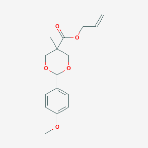 molecular formula C16H20O5 B8019014 Prop-2-enyl 2-(4-methoxyphenyl)-5-methyl-1,3-dioxane-5-carboxylate 