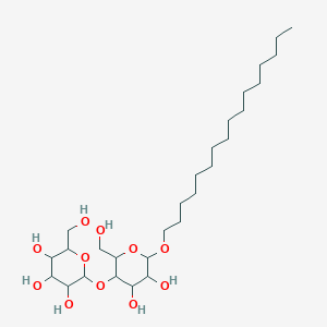 molecular formula C28H54O11 B8019044 2-[6-Hexadecoxy-4,5-dihydroxy-2-(hydroxymethyl)oxan-3-yl]oxy-6-(hydroxymethyl)oxane-3,4,5-triol 