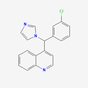 molecular formula C19H14ClN3 B8019071 4-[(3-Chlorophenyl)-imidazol-1-ylmethyl]quinoline 