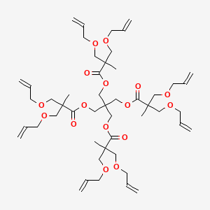 molecular formula C49H76O16 B8019120 [3-[2-Methyl-3-prop-2-enoxy-2-(prop-2-enoxymethyl)propanoyl]oxy-2,2-bis[[2-methyl-3-prop-2-enoxy-2-(prop-2-enoxymethyl)propanoyl]oxymethyl]propyl] 2-methyl-3-prop-2-enoxy-2-(prop-2-enoxymethyl)propanoate 