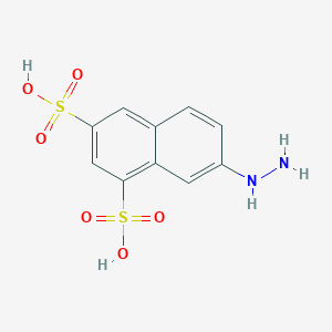 molecular formula C10H10N2O6S2 B8019147 7-Hydrazinonaphthalene-1,3-disulfonic acid 